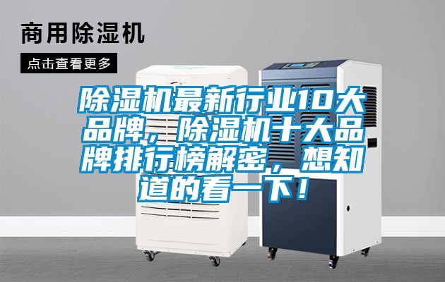 除濕機最新行業10大品牌，除濕機十大品牌排行榜解密，想知道的看一下！