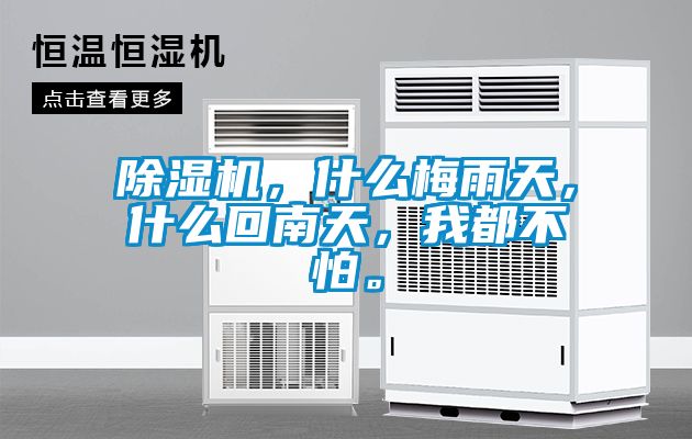 除濕機，什么梅雨天，什么回南天，我都不怕。